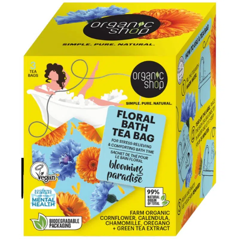 Organic Shop ''Floral Bath'' fürdőfilter virágokkal - 3db