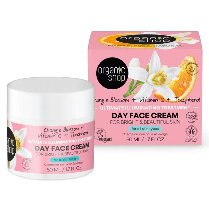 Organic Shop Nappali arckrém narancsvirággal C-vitaminnal és tokoferollal - 50ml 1 Organic Shop Nappali arckrém narancsvirággal C-vitaminnal és tokoferollal - 50ml