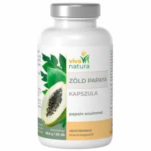Viva Natura Zöld Papaya papain enzimmel kapszula - 60db
