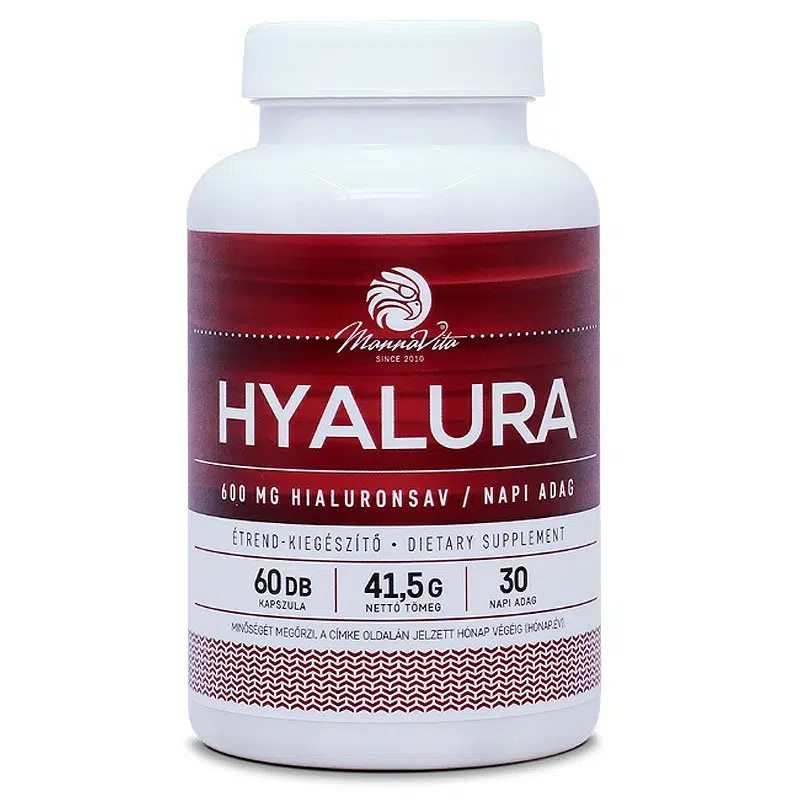 Mannavita Hyalura 600mg Hialuronsav + Kollagén kapszula - 60db 1 Mannavita Hyalura 600mg Hialuronsav + Kollagén kapszula - 60db