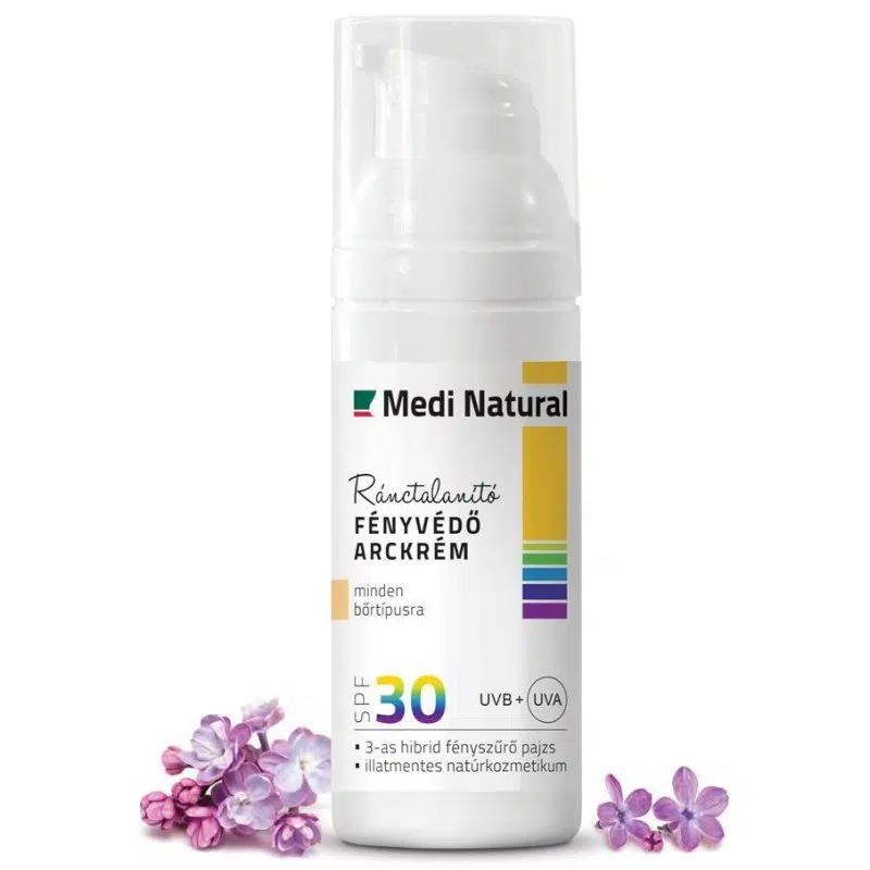 Medinatural SPF30 Ránctalanító Fényvédő arckrém - 50ml 1 Medinatural SPF30 Ránctalanító Fényvédő arckrém - 50ml