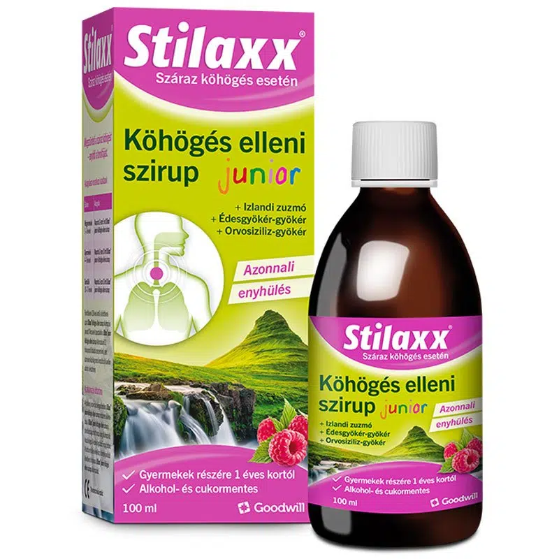 Goodwill Stilaxx JUNIOR köhögés elleni szirup - 100ml 1 Goodwill Stilaxx JUNIOR köhögés elleni szirup - 100ml