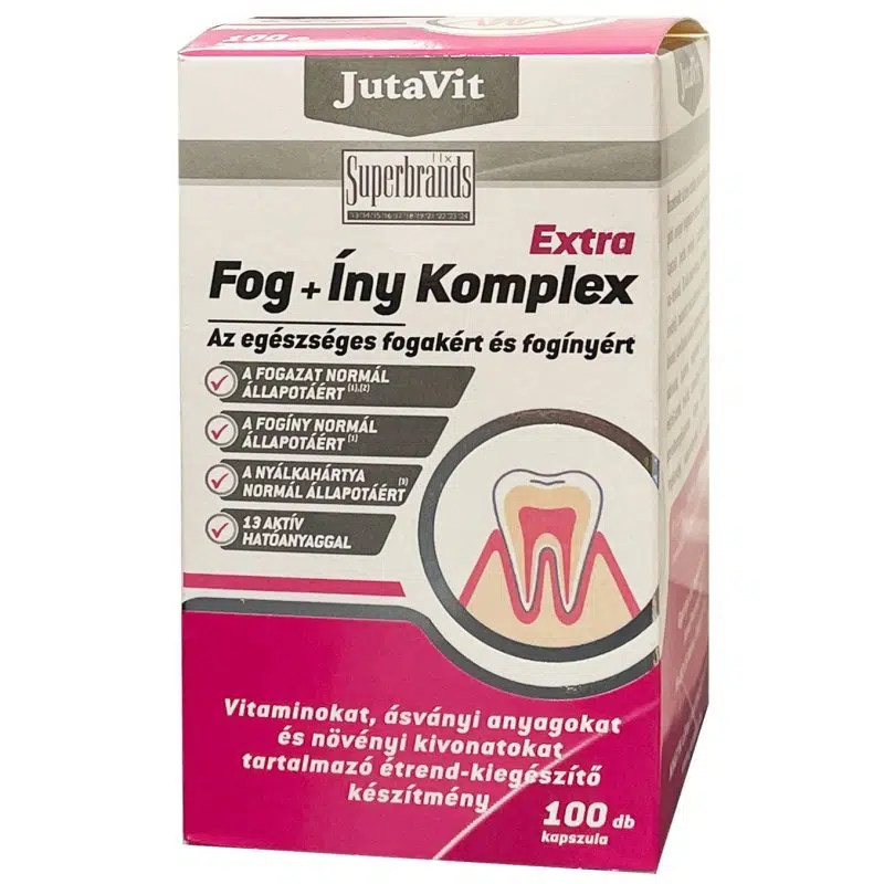JutaVit Fog+Íny Komplex Extra kapszula - 100db 1 JutaVit Fog+Íny Komplex Extra kapszula - 100db