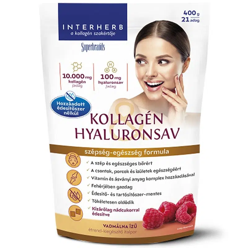 Interherb Kollagén&Hyaluronsav Porcépítő italpor Nádcukorral Vadmálna - 400g 1 Interherb Kollagén&Hyaluronsav Porcépítő italpor Nádcukorral Vadmálna - 400g