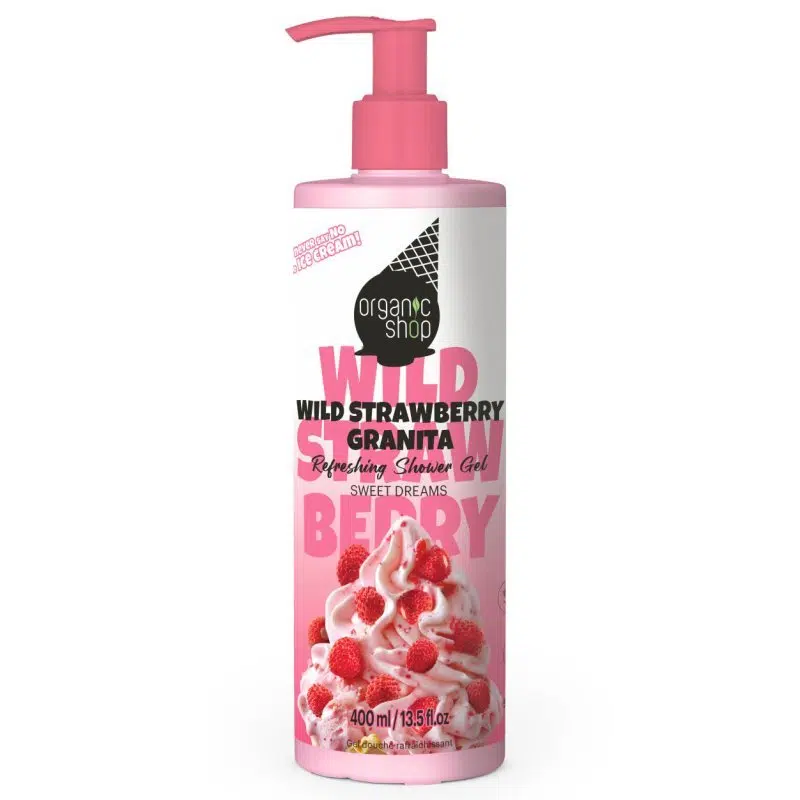Organic Shop Erdei szamócás Granita Frissítő tusfürdő gél - 400ml 1 Organic Shop Erdei szamócás Granita Frissítő tusfürdő gél - 400ml