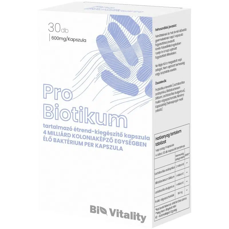 Bio Vitality Probiotikum kapszula - 30db 1 Bio Vitality Probiotikum kapszula - 30db