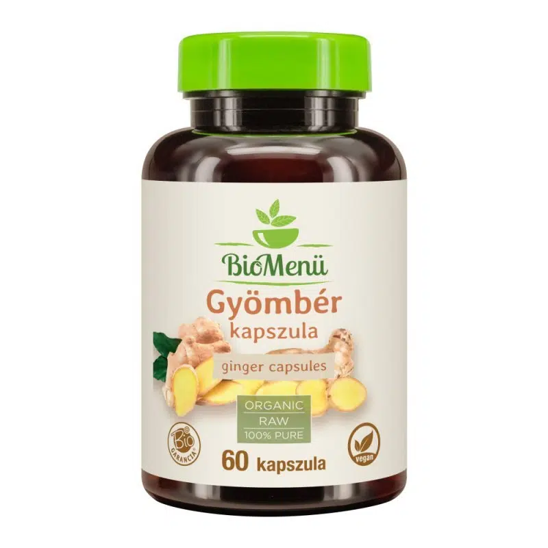 Biomenü Bio Gyömbér kapszula - 60db 1 Biomenü Bio Gyömbér kapszula - 60db