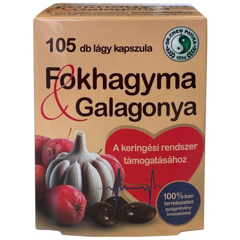 Dr. Chen Fokhagyma és Galagonya kapszula - 105db 1 Dr. Chen Fokhagyma és Galagonya kapszula - 105db