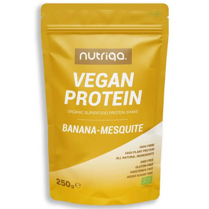 Nutriqa Bio Banán-Mesquite Vegán Proteinmix - 250g 1 Nutriqa Bio Banán-Mesquite Vegán Proteinmix - 250g