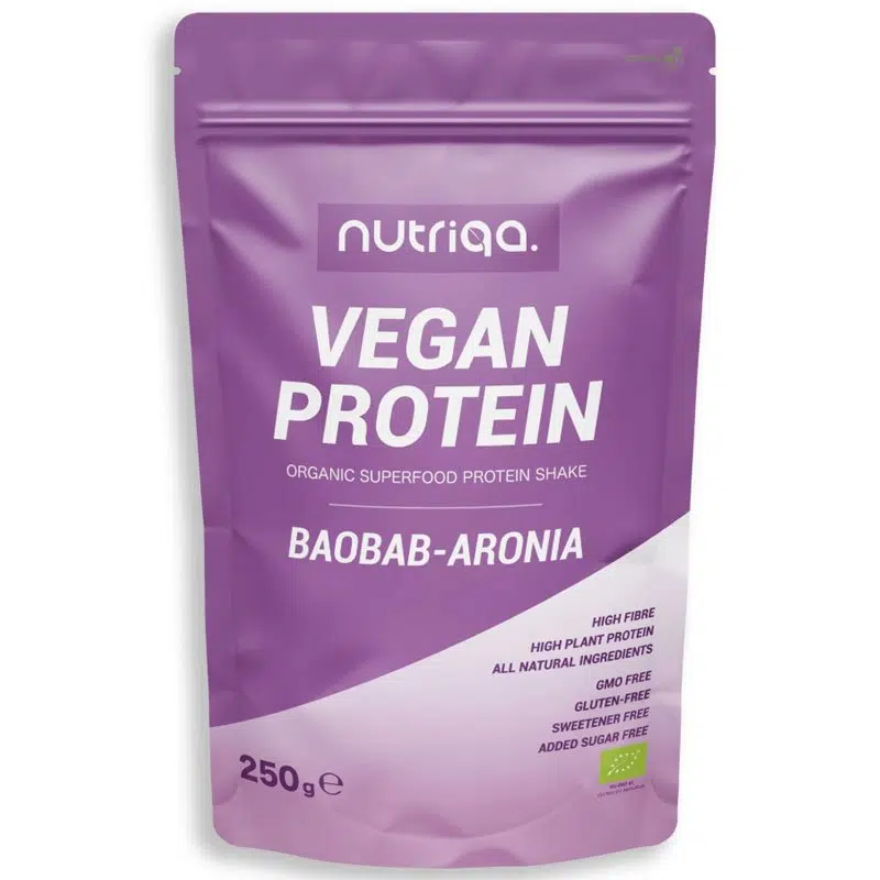 Nutriqa Bio Baobab-Aronia Vegán Proteinmix - 250g 1 Nutriqa Bio Baobab-Aronia Vegán Proteinmix - 250g