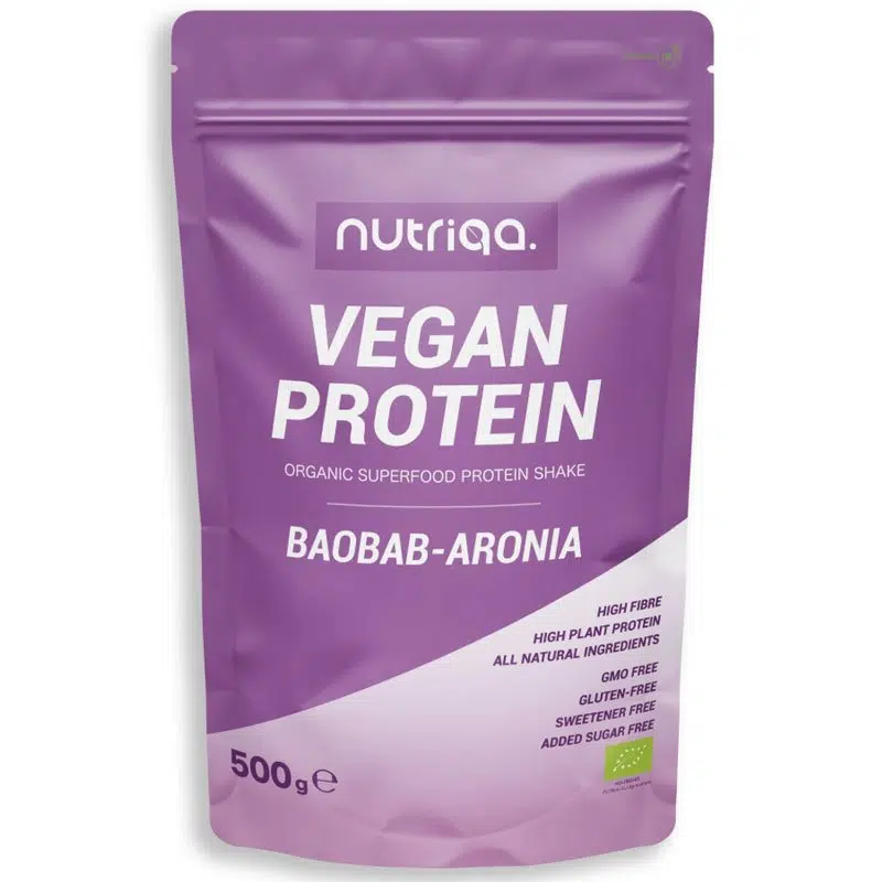 Nutriqa Bio Baobab-Aronia Vegán Proteinmix - 500g 1 Nutriqa Bio Baobab-Aronia Vegán Proteinmix - 500g