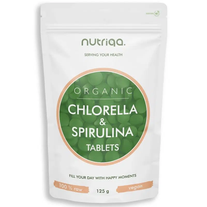 Nutriqa Bio Chlorella és Spirulina Alga tabletta - 125g 1 Nutriqa Bio Chlorella és Spirulina Alga tabletta - 125g