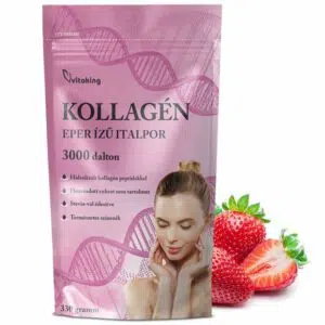 Vitaking Kollagén Eper ízű italpor - 330g