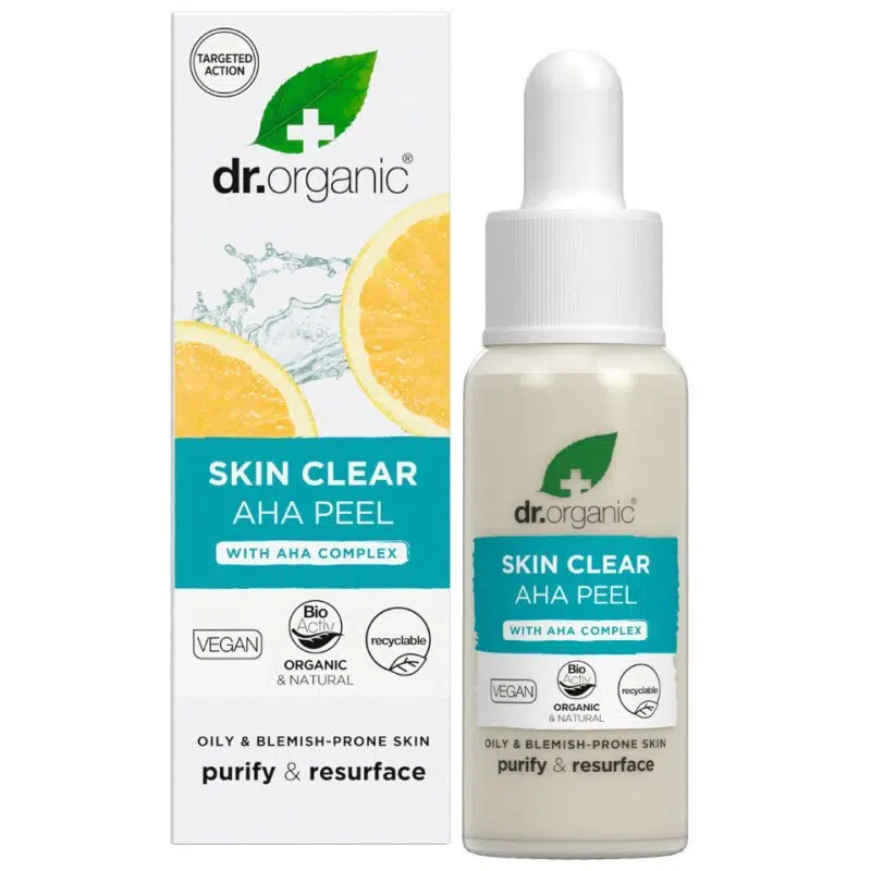 Dr. Organic Skin Clear hámlasztó AHA-komplex-szel - 30ml 1 Dr. Organic Skin Clear hámlasztó AHA-komplex-szel - 30ml