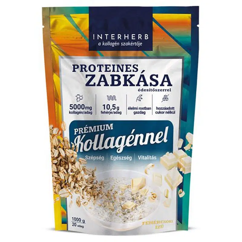 Interherb Zabkása Proteines Fehércsoki ízű - 1000g 1 Interherb Zabkása Proteines Fehércsoki ízű - 1000g