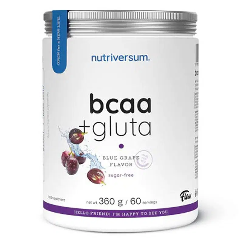 Nutriversum FLOW BCAA+GLUTA kékszőlő Sugar Free - 360g 1 Nutriversum FLOW BCAA+GLUTA kékszőlő Sugar Free - 360g