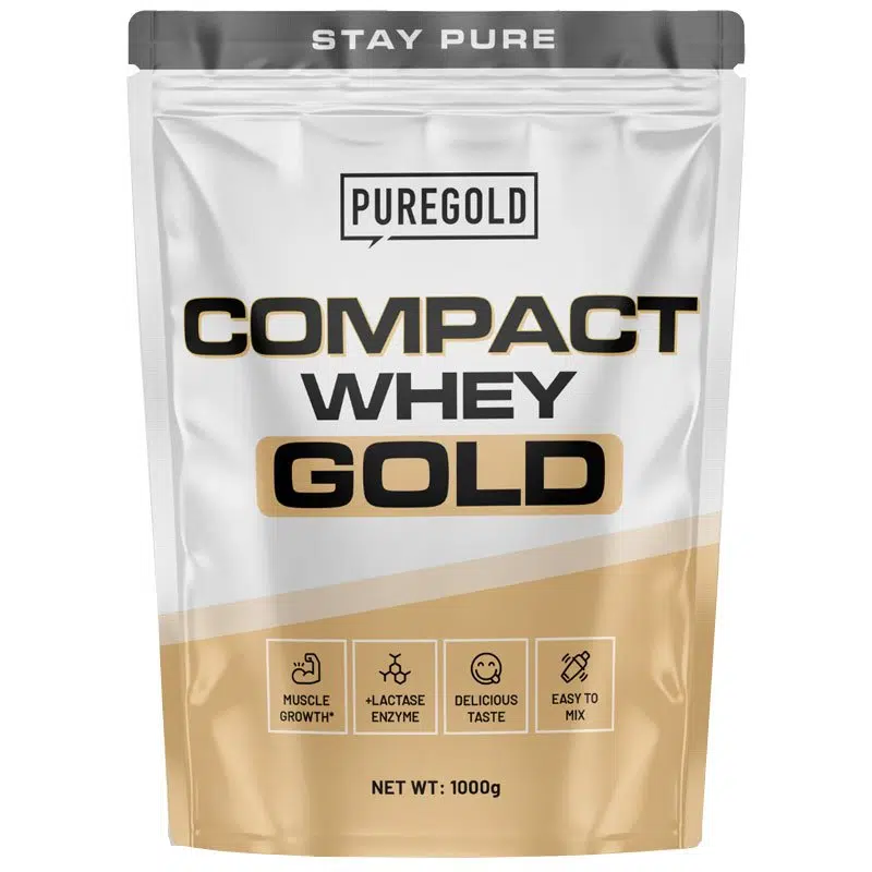 Pure Gold Compact Whey Gold Dubai White Chocolate ízű fehérjepor - 1000g 1 Pure Gold Compact Whey Gold Dubai White Chocolate ízű fehérjepor - 1000g