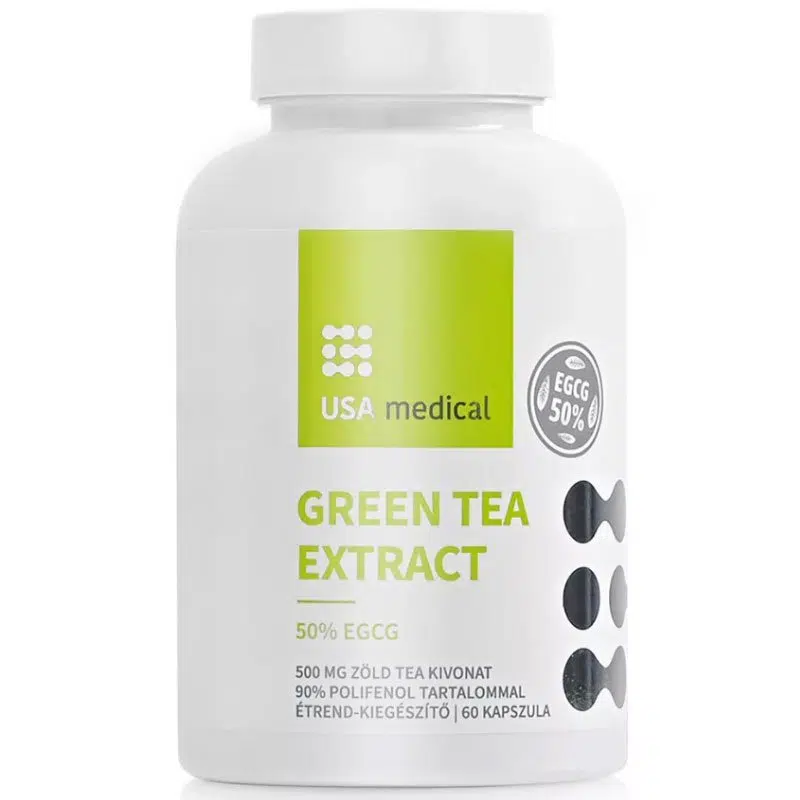 USA Medical Zöld tea kivonat kapszula - 60db 1 USA Medical Zöld tea kivonat kapszula - 60db
