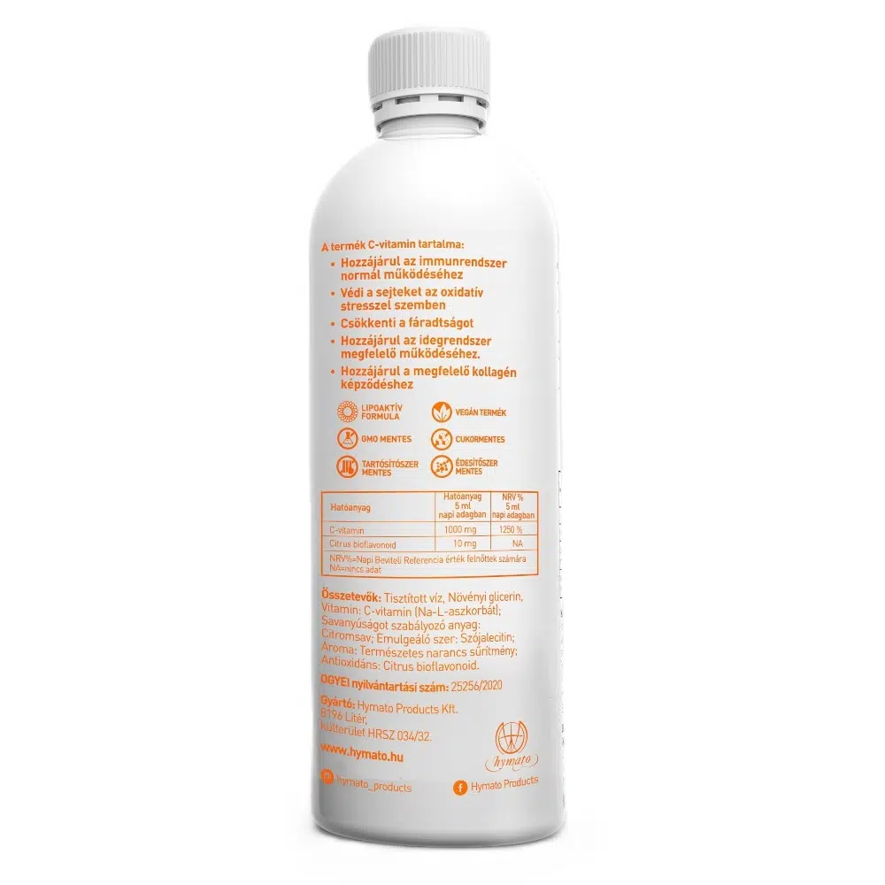 LipoCell C1000 liposzómás C-vitamin narancs ízű ital - 500ml 2 LipoCell C1000 liposzómás C-vitamin narancs ízű ital - 500ml - Image 2