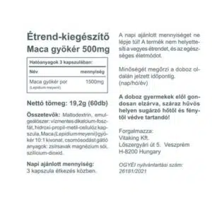 Vitaking Maca 500mg kapszula - 60db 3 Vitaking Maca 500mg kapszula - 60db - Image 2