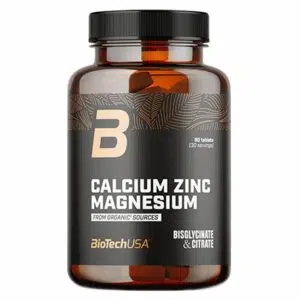 BioTech USA Kalcium Cink Magnézium szerves forrásból tabletta - 90db