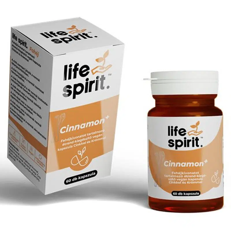 Life Spirit Cinnamon+fahéjkivonat cinkkel és krómmal kapszula - 60db 1 Life Spirit Cinnamon+fahéjkivonat cinkkel és krómmal kapszula - 60db