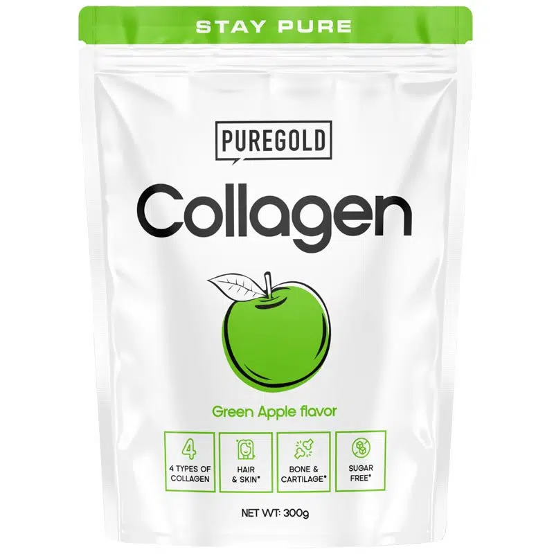 Pure Gold Collagen Marha kollagén italpor zöldalma - 300g 1 Pure Gold Collagen Marha kollagén italpor zöldalma - 300g