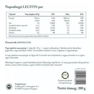 Vitaking Napraforgó Lecitin TASAKOS - 200g 3 Vitaking Napraforgó Lecitin TASAKOS - 200g - Image 2