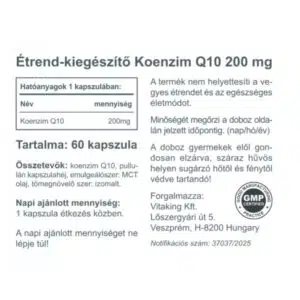 Vitaking Q10 200mg kapszula - 60db 3 Vitaking Q10 200mg kapszula - 60db - Image 2