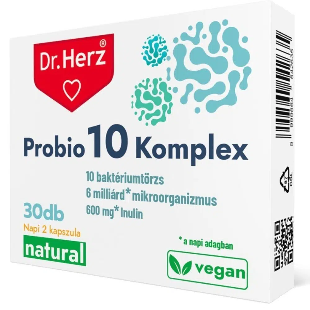 Dr. Herz PROBIO 10 komplex kapszula - 30db 1 Dr. Herz PROBIO 10 komplex kapszula - 30db