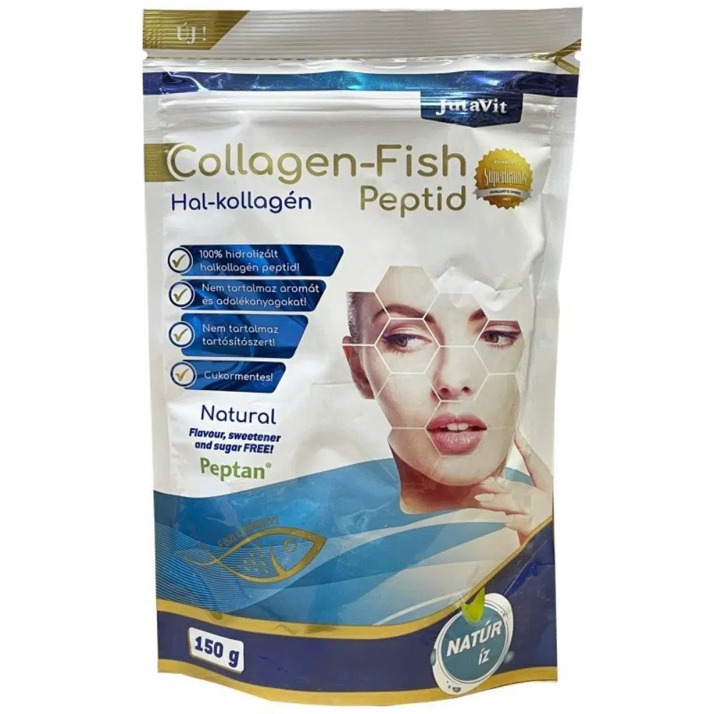 JutaVit Collagen Fish Peptid natúr halkollagén italpor - 150g 1 JutaVit Collagen Fish Peptid natúr halkollagén italpor - 150g