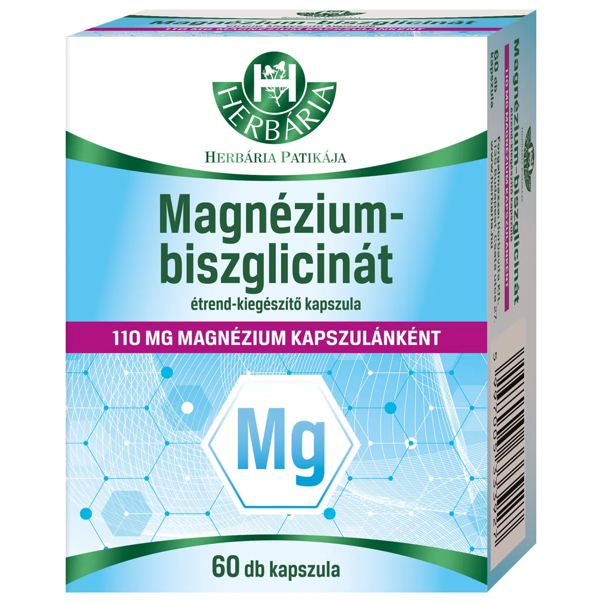 Herbária Magnézium-biszglicinát kapszula - 60db 1 Herbária Magnézium-biszglicinát kapszula - 60db