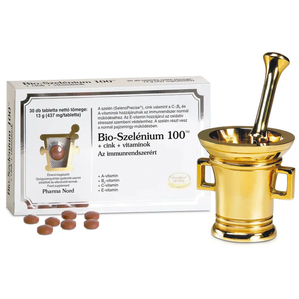 Pharma Nord Bio Szelénium 100 + Cink + vitaminok tabletta - 30db 1 Pharma Nord Bio Szelénium 100 + Cink + vitaminok tabletta - 30db
