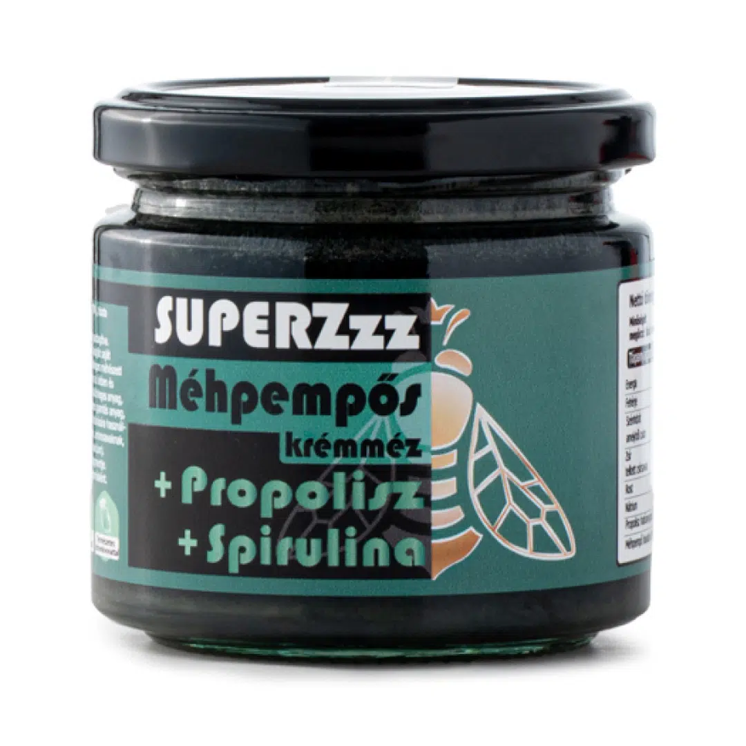 Mézzz SUPERZzz Méhpempős propoliszos krémméz spirulina algával - 250g 1 Mézzz SUPERZzz Méhpempős propoliszos krémméz spirulina algával - 250g