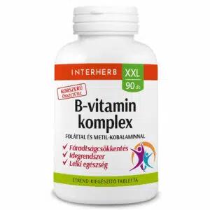 Interherb XXL B-vitamin Komplex tabletta Foláttal és Metil-Kobalaminnal - 90db