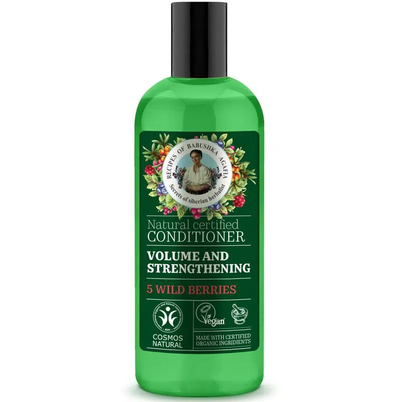 Babushka Agafia Erősítő és volumennövelő hajkondicionáló 5-féle vadon termő bogyóval 260ml 1 Babushka Agafia Erősítő és volumennövelő hajkondicionáló 5-féle vadon termő bogyóval 260ml
