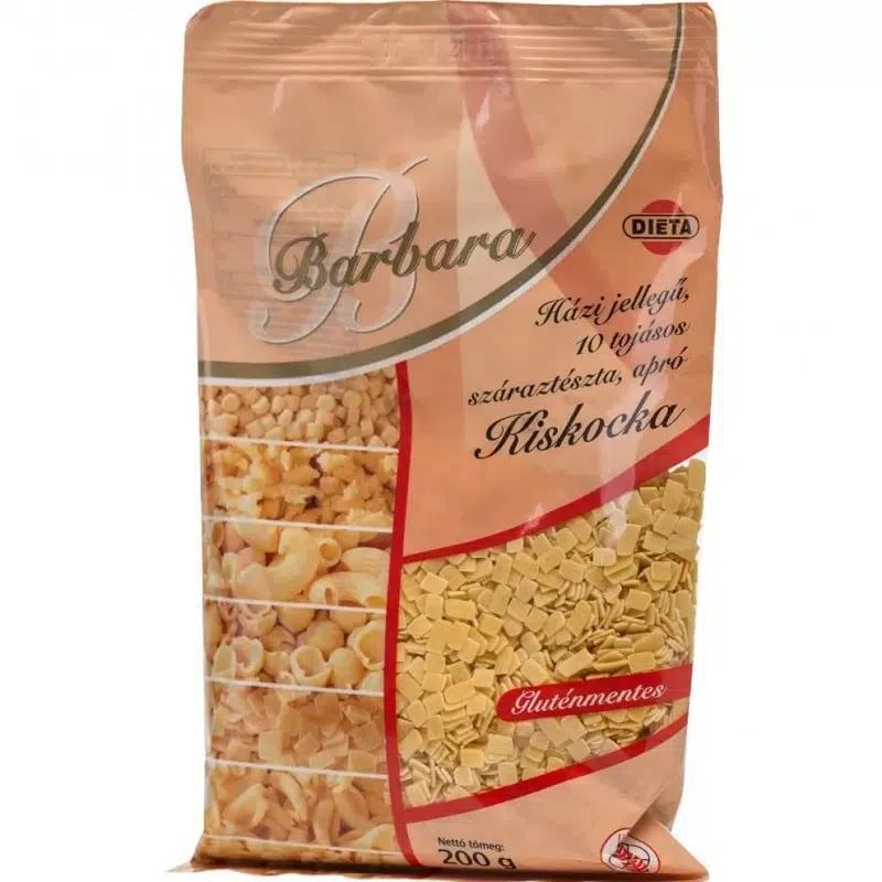 Barbara gluténmentes tészta kiskocka 200 g 1 Barbara gluténmentes tészta kiskocka 200 g