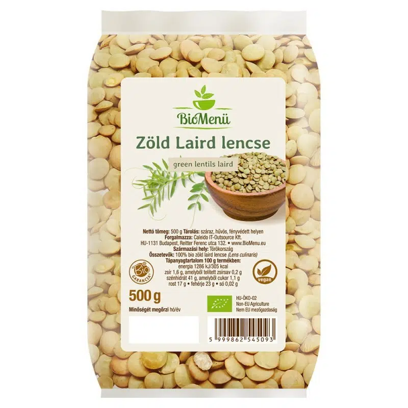 Biomenü bio ZÖLD LAIRD lencse 500g 1 Biomenü bio ZÖLD LAIRD lencse 500g
