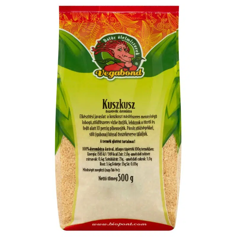 Biopont Vegabond Kuszkusz 500g 1 Biopont Vegabond Kuszkusz 500g