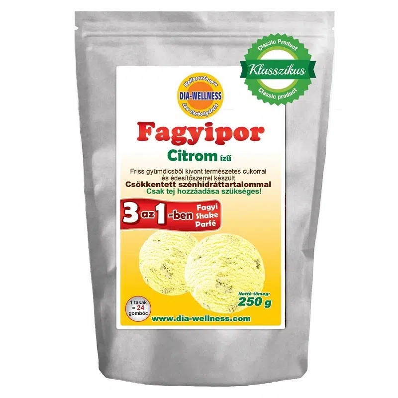Dia-wellness fagylaltpor citrom 250g 1 Dia-wellness fagylaltpor citrom 250g