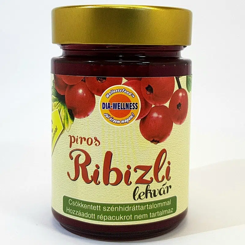Dia-wellness lekvár pirosribizli 380g 1 Dia-wellness lekvár pirosribizli 380g