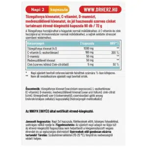 Dr. Herz Tőzegáfonya kivonat 1000mg XL kapszula - 90db 3 Dr. Herz Tőzegáfonya kivonat 1000mg XL kapszula - 90db - Image 2