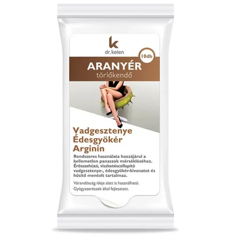 Dr.Kelen aranyér törlőkendő 10 db 1 Dr.Kelen aranyér törlőkendő 10 db