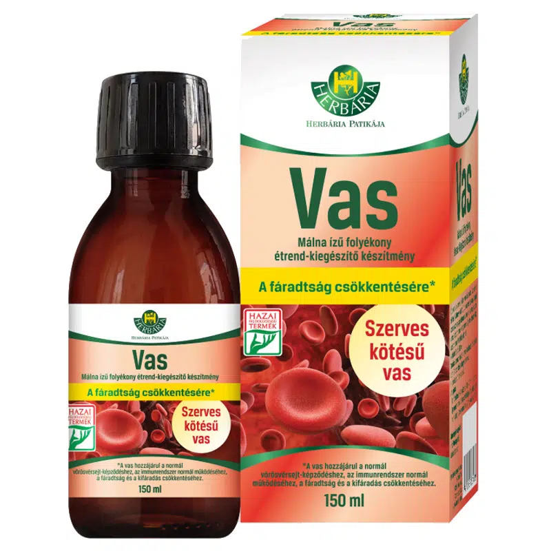 Herbária Vas szirup, málna ízű - 150ml 1 Herbária Vas szirup