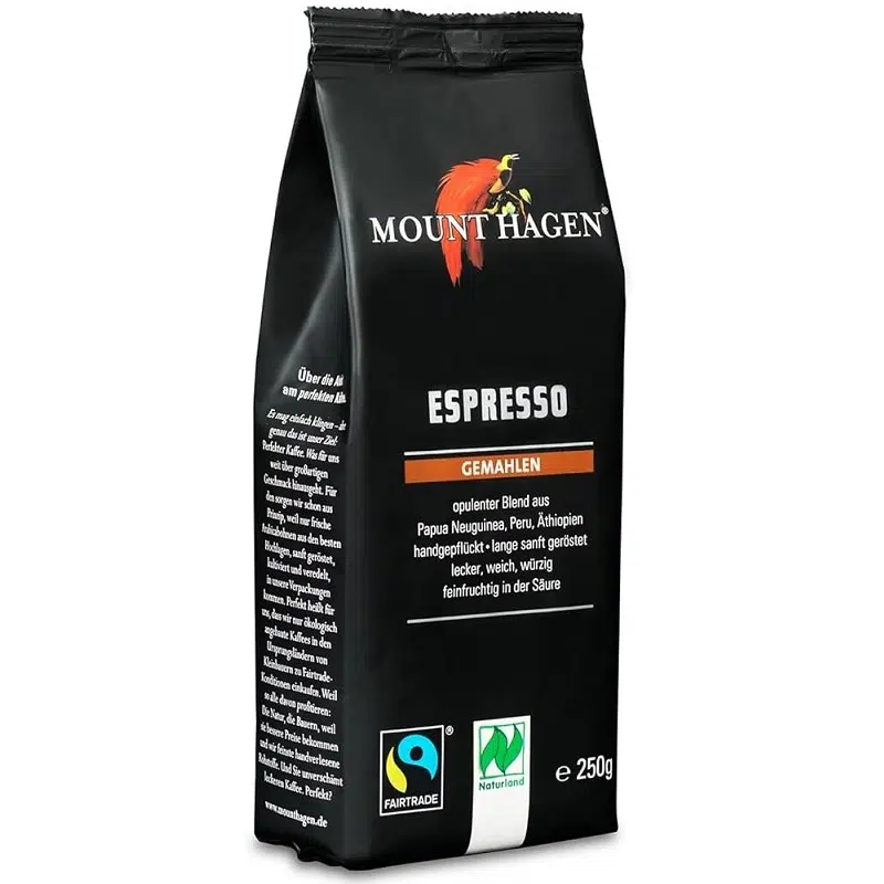 Mount hagen bio őrölt kávé 250g 1 Mount hagen bio őrölt kávé 250g