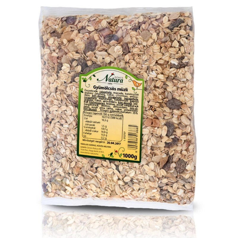 Natura gyümölcsös müzli 1000g 1 Natura gyümölcsös müzli 1000g