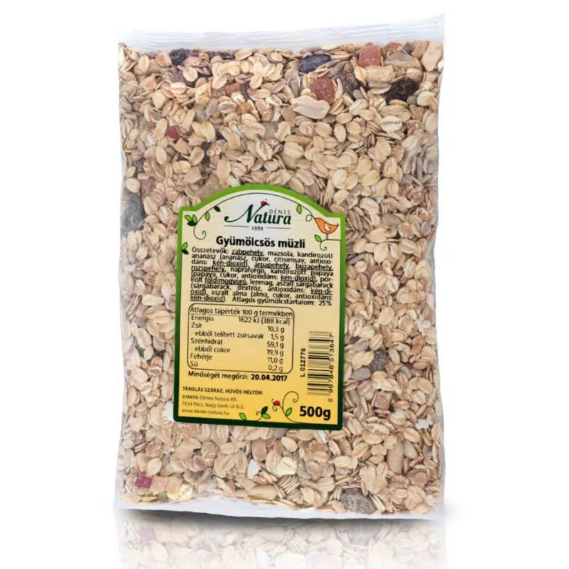 Natura gyümölcsös müzli 500 g 1 Natura gyümölcsös müzli 500 g