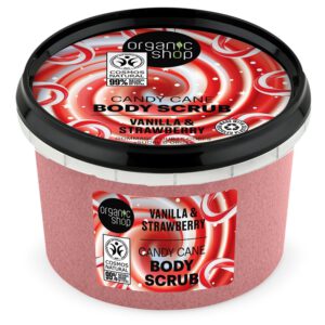 Organic Shop Cukorkás testradír vaníliával és eperrel 250ml