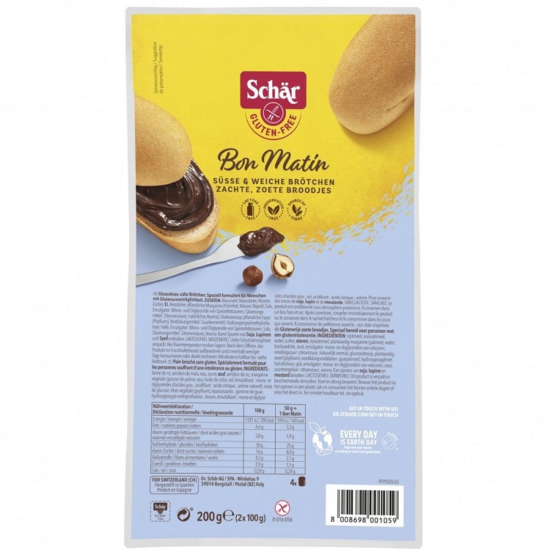 Schar gluténmentes édes kiflik bon matin 200g 1 Schar gluténmentes édes kiflik bon matin 200g