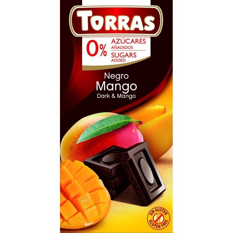 Torras étcsokoládé mangós cukor- és gluténmentes 75g 1 Torras étcsokoládé mangós cukor- és gluténmentes 75g